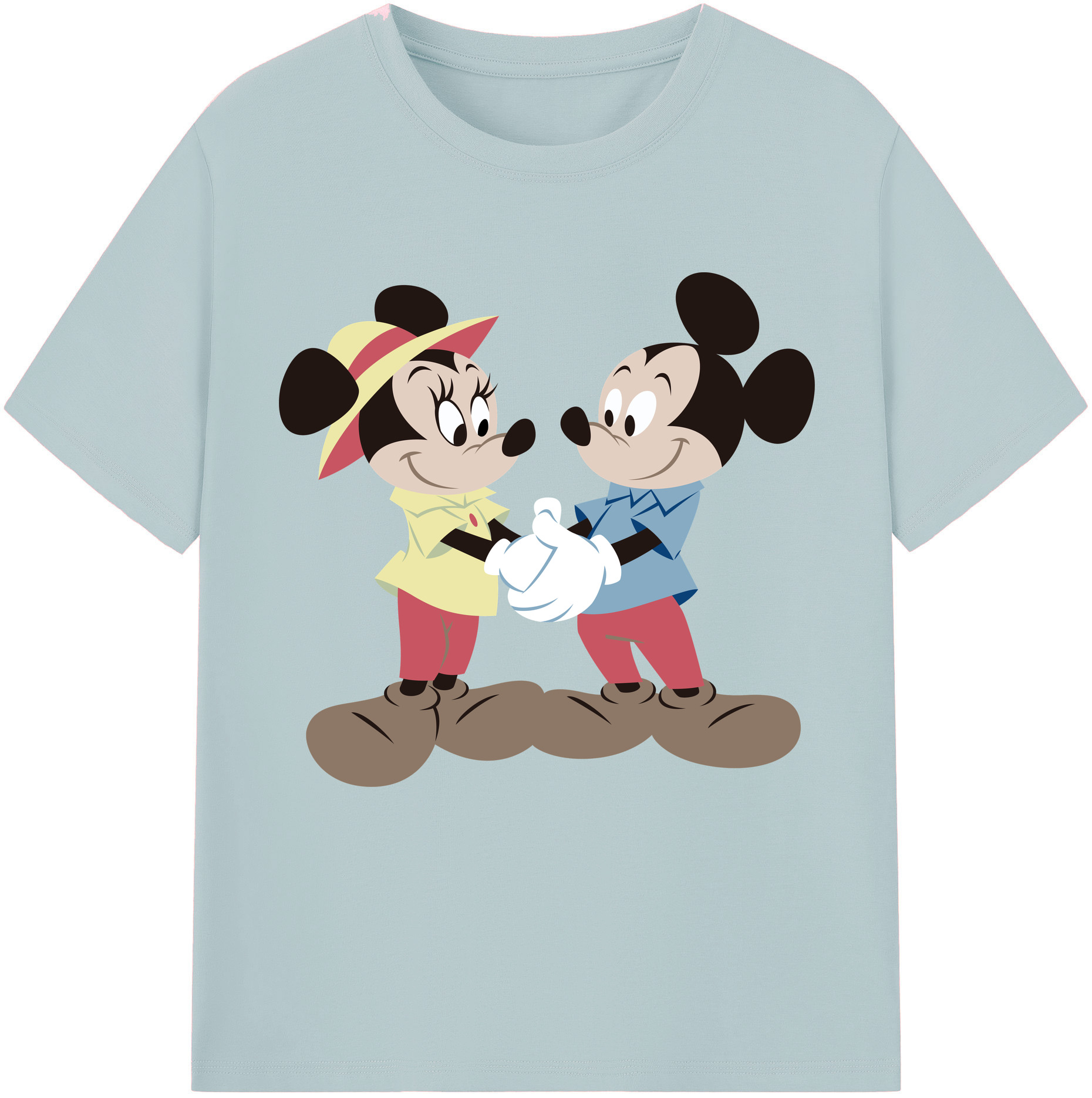 （画像用） ミッキーマウス Mickey Mouse 綿100％半袖Tシャツ（フロントプリント）